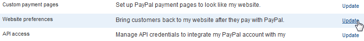 3  Website Preferences